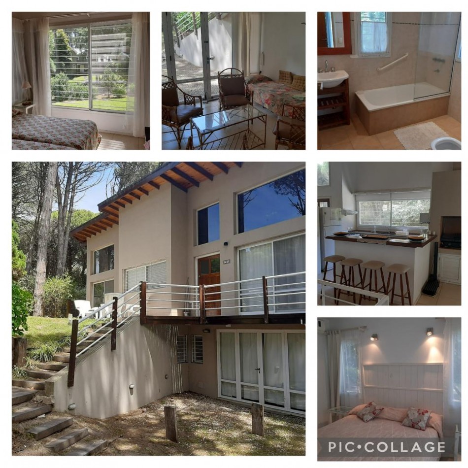 Hermosa casa en barrio tradicional de Carilo con pileta climatizada cubierta.